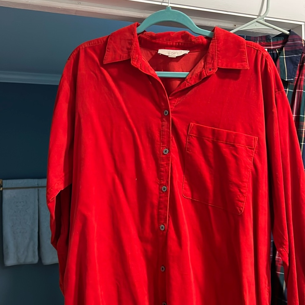 Loft corduroy collared shirt